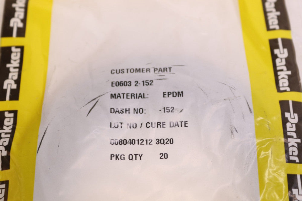 (20-Pk) Parker Ethylene O-Ring Black 3.237" ID E0603 2-152 