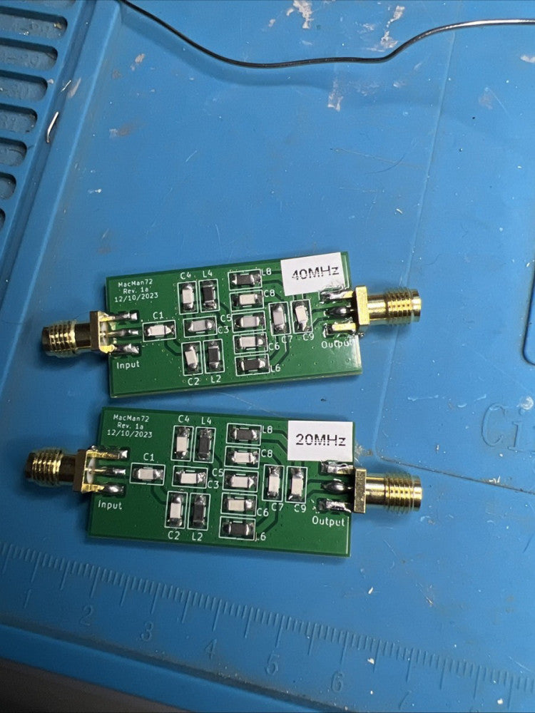 20 & 40 MHz Chebyshev 4th Order Band Pass Filters (USA)