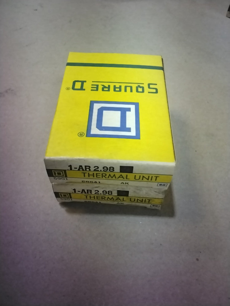 Square D 1-AR2.98 Overload Heater Element, Lot Of 2