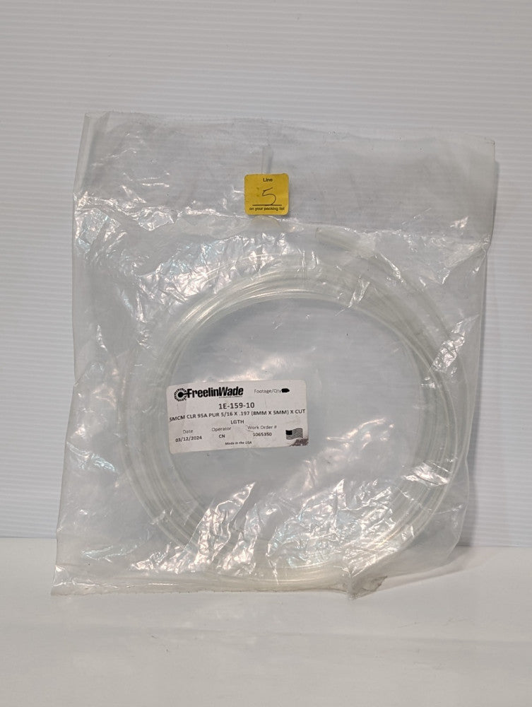Freelin Wade CoilHose 1E-159-10 5MCM CLR95A PUR5/16x.197, 8mmx5mm New Old Stock