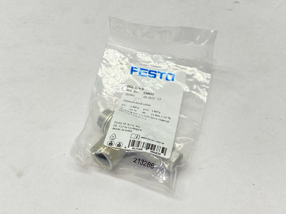 Festo HGL-1/4-B Piloted Non-Return Check Valve 530031