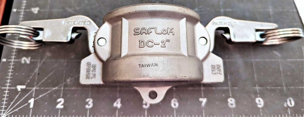 STAINLESS STEEL CAM LOCK CAP DUST COVER 2" FEMALE ASSEMBLY SAFLOK DC-2 SST [A4B1