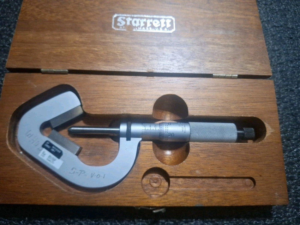 Starrett 483XRL-1 V-Anvil Micrometer .093-1.0  .0001 Precision Tool