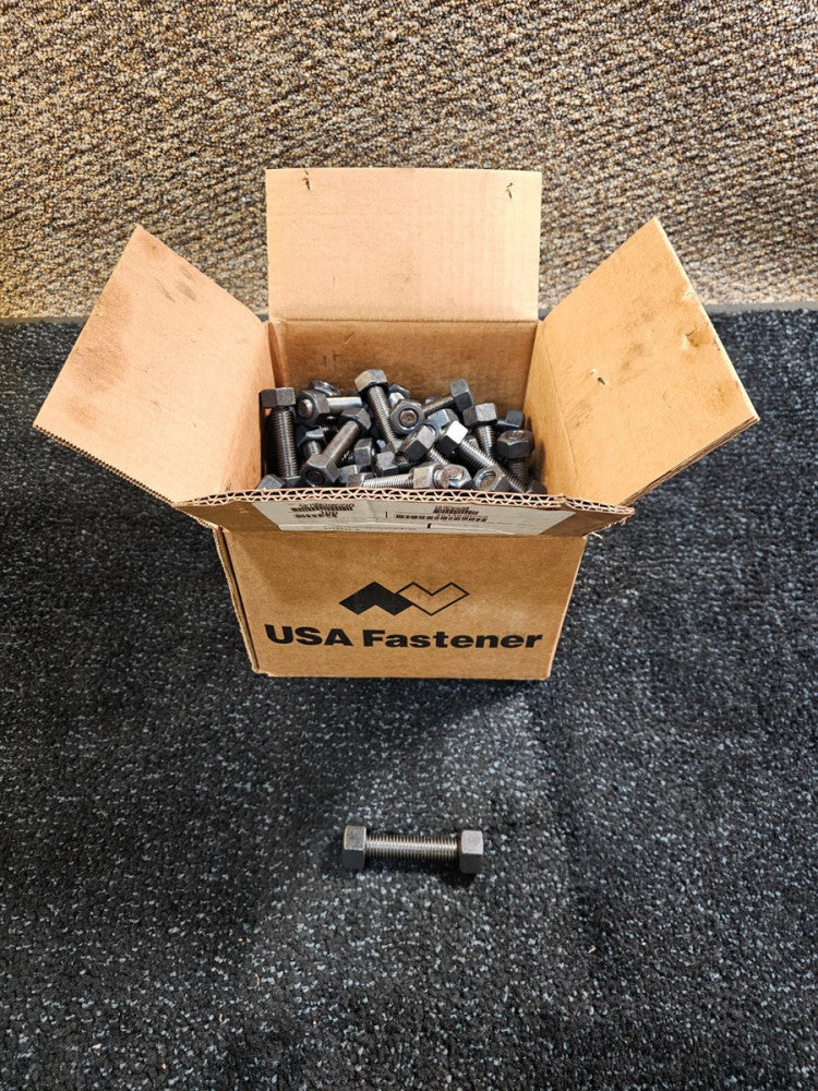 (QTY 100) USA Fastener Threaded Rod, 5/8 In - 11 Thread Size, Steel, 3 1/4 In Lg