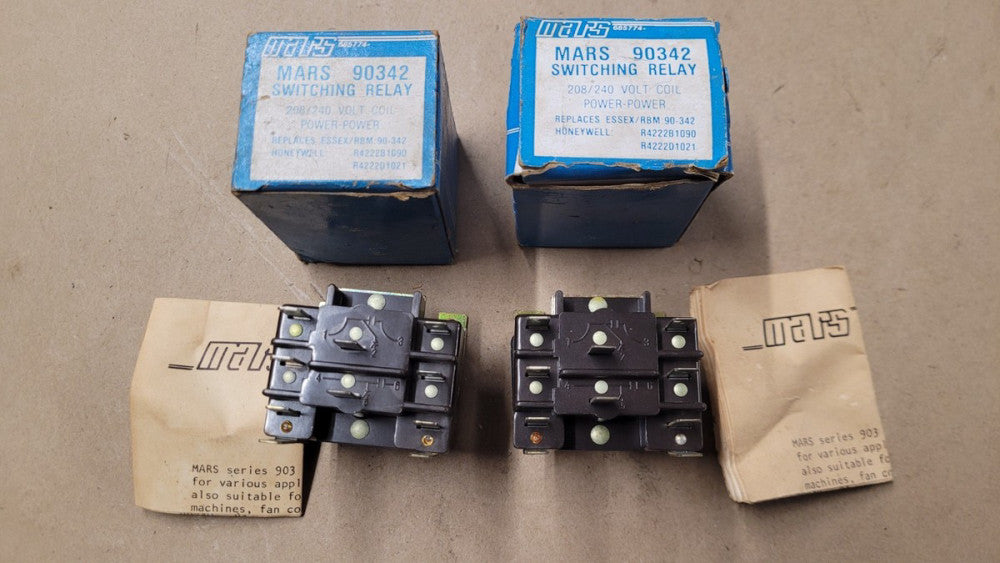 NOS Lot Of 2 Mars 90342 Switching Relays 208/240 Volt