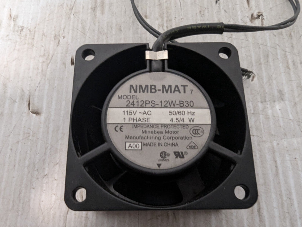 NMB 2412PS-12W-B30 AC Axial Fan, 2-Wire Lead, 2600RPM, Square 