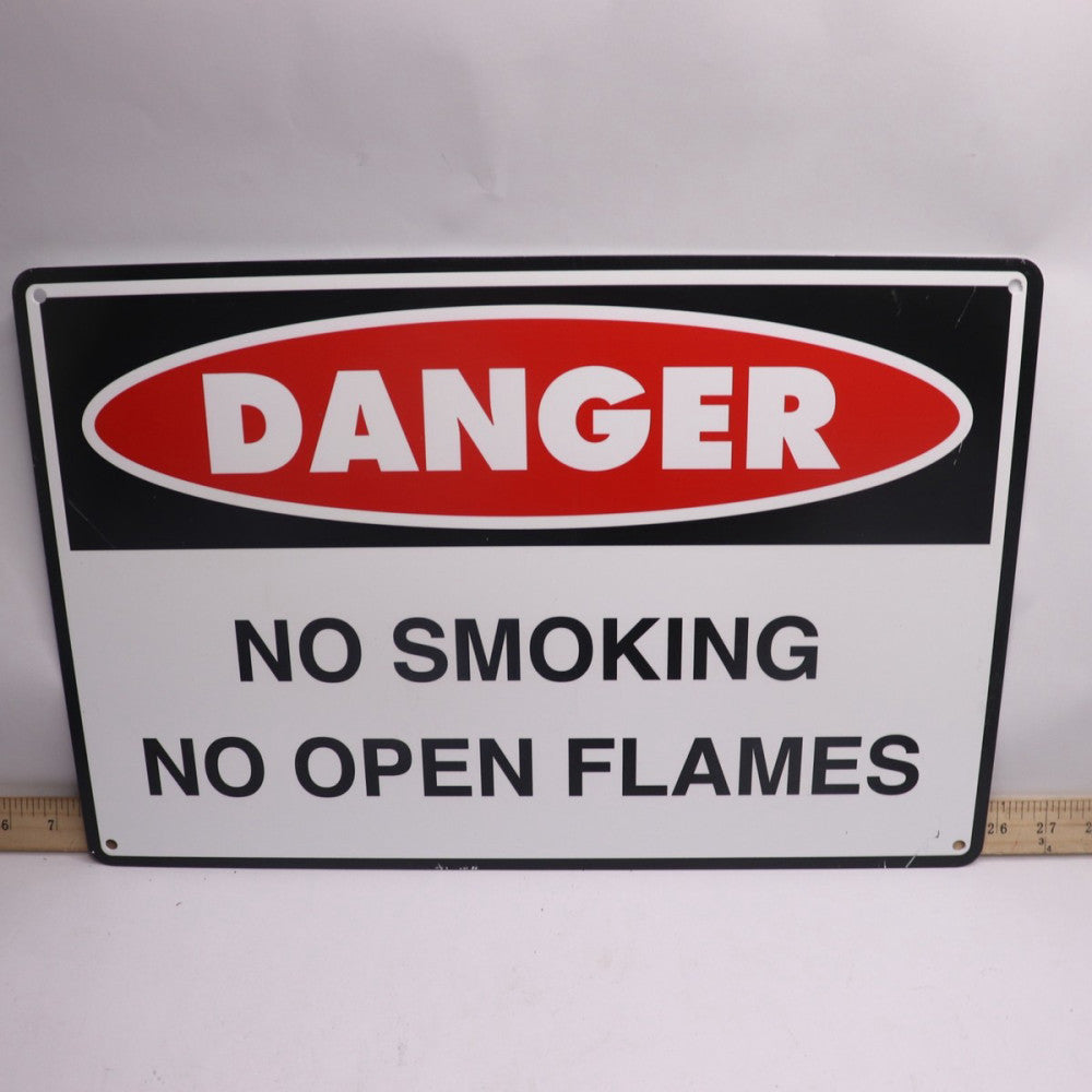 Danger No Smoking No Open Flames Metal Sign 18" x 12" MS-KT-NS 