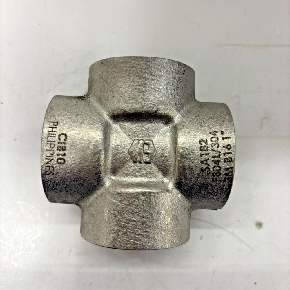SOCKET WELD CROSS FITTING C1810 SA182 3M B16 1" F304L/304 STAINLESS STEEL
