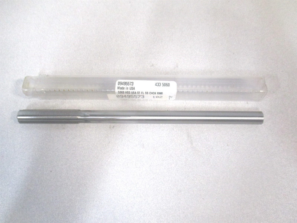 (09495573) 0.506 " 6 Flute Straight Shank Straight Flute HSS Chucking Reamer