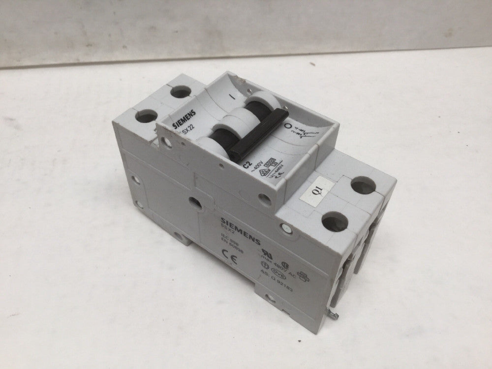SIEMENS 5SX22 C2 2 Pole Circuit Breaker