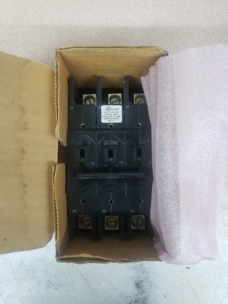 NEW SURPLUS AIRPAX CIRCUIT BREAKER  3 POLE, 78 AMPS