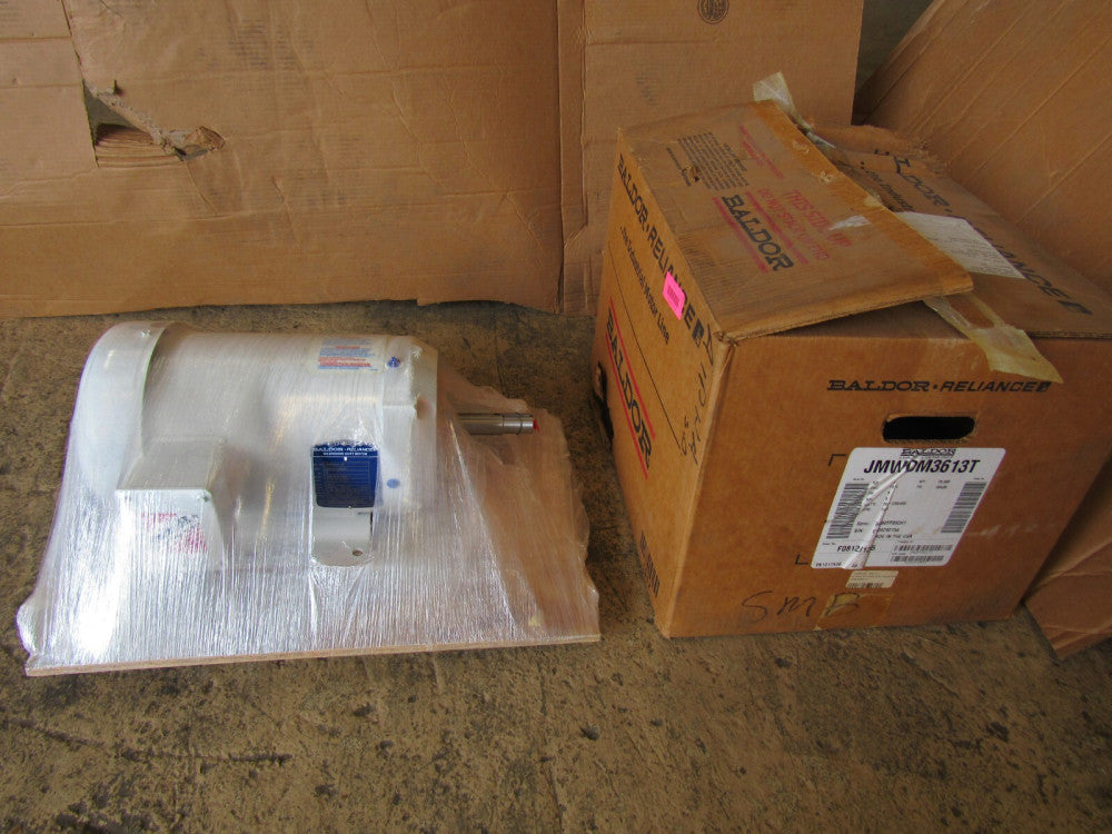 BALDOR WASHDOWN MOTOR JMWDM3613T 5HP 208-230/460V 3450RPM 184JM NEW IN BOX M/O