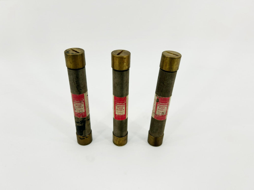 Lot of 3 New Littelfuse RLS-15 Renewable Fuses, 15 A, 600VAC