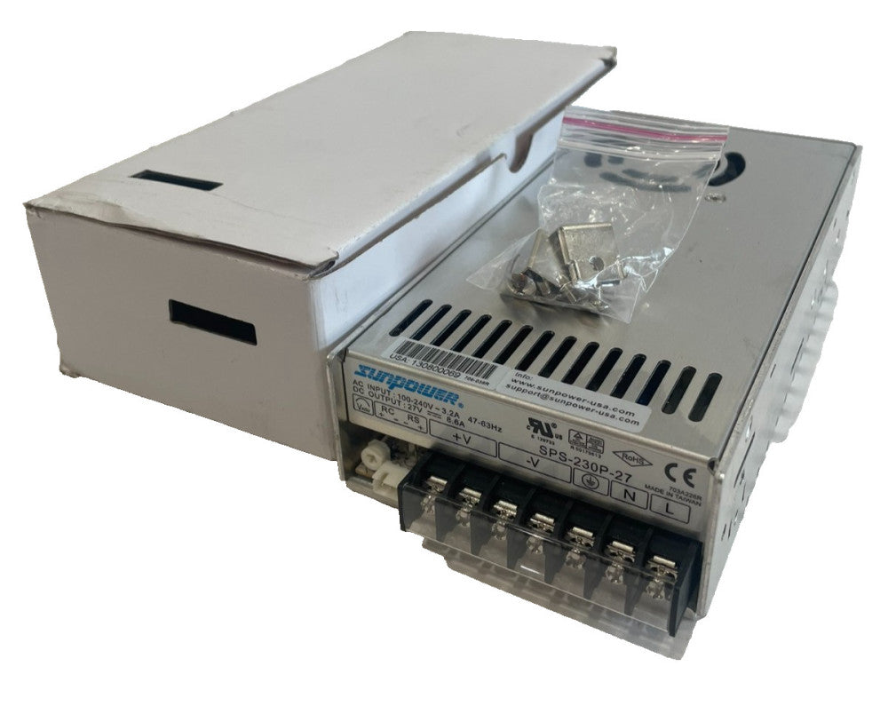 NEW SUNPOWER SPS-230P-27 POWER SUPPLY 100-240V 3.2AMP SPS230P27