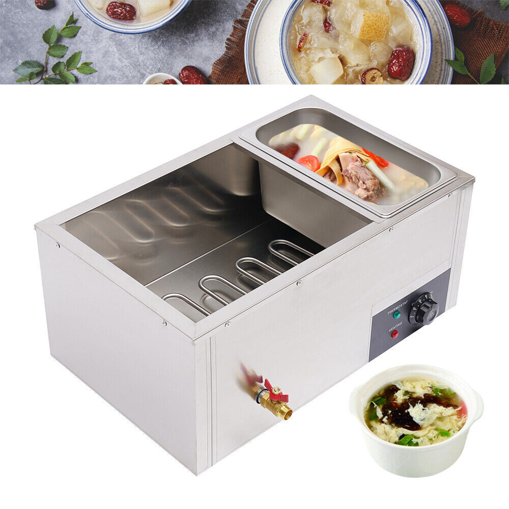 Electric Food Warmer 3Pan Commercial Buffet Steam Table Stainless Steel 850W NEW