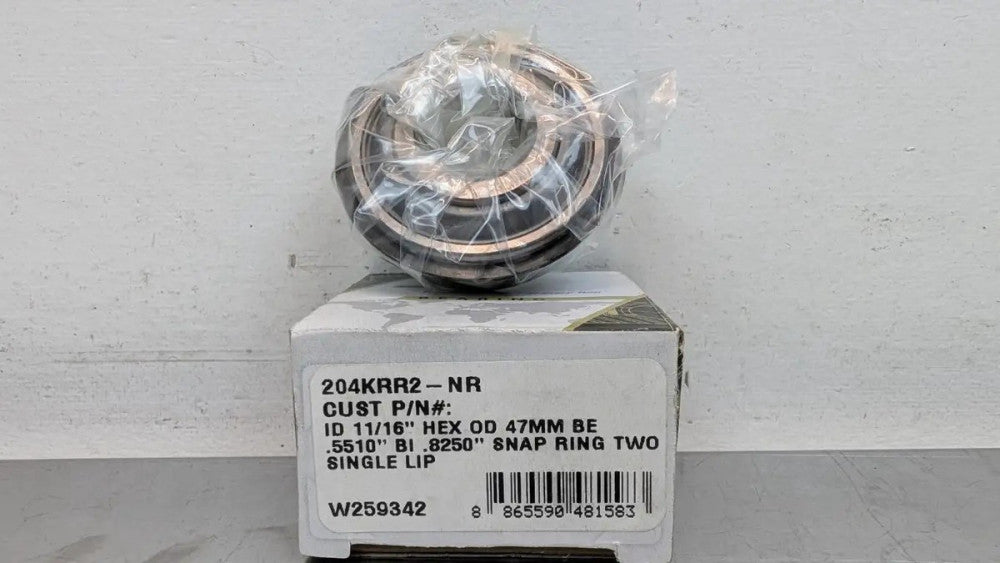 Peer 204KRR2-NR Deep Groove Ball Bearing 0.6875" ID 47mm OD 0.8250" Wide w/ Snap