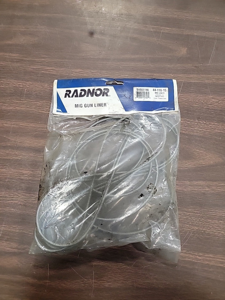 Radnor 44-116-15 Mig Gun Liner 1/16” Wire 15’ Tweco Style 