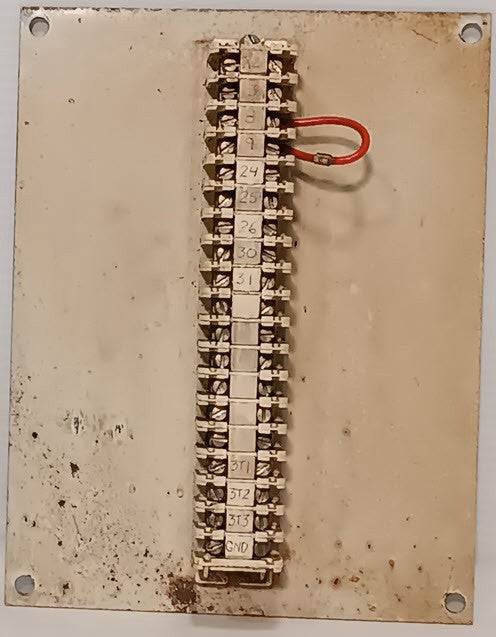 Marathon 19 Position / Pole Terminal Block, Mounted on 6.5" x 8.5" Plate