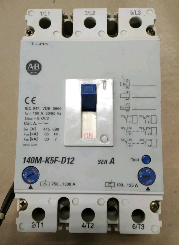 ALLEN-BRADLEY 140M-K5F-D12 SER. A Circuit Breaker F127