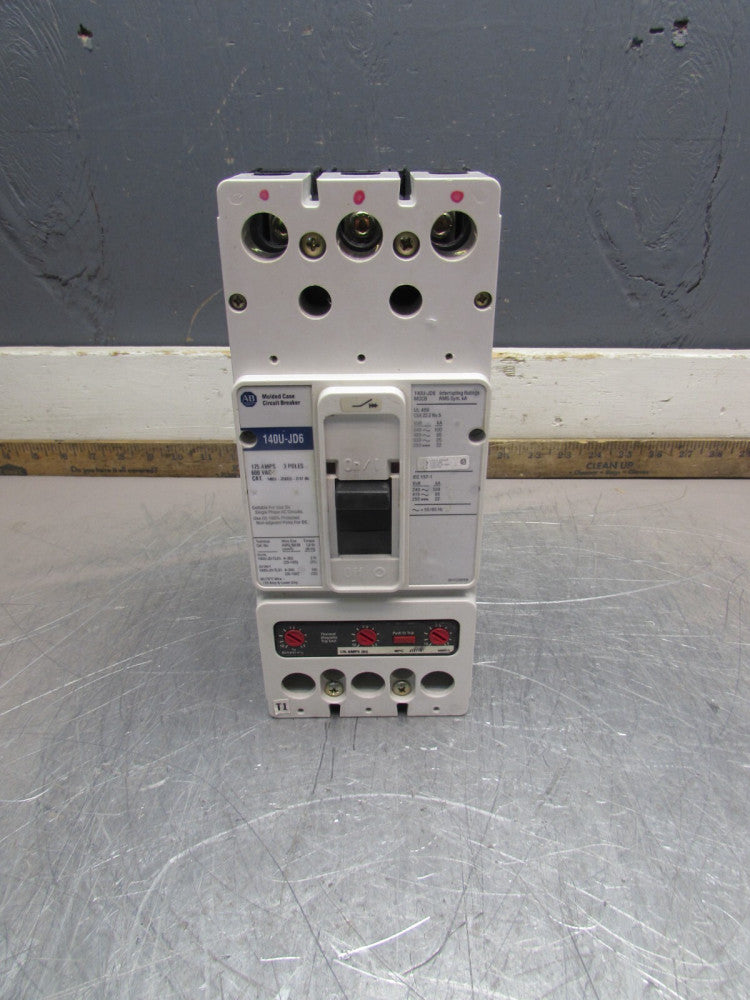 ALLEN BRADLEY 140U-JD6D3-D17 ,CIRCUIT BREAKER ,3P/ 175A/600V/65kA, MAKE OFFER!
