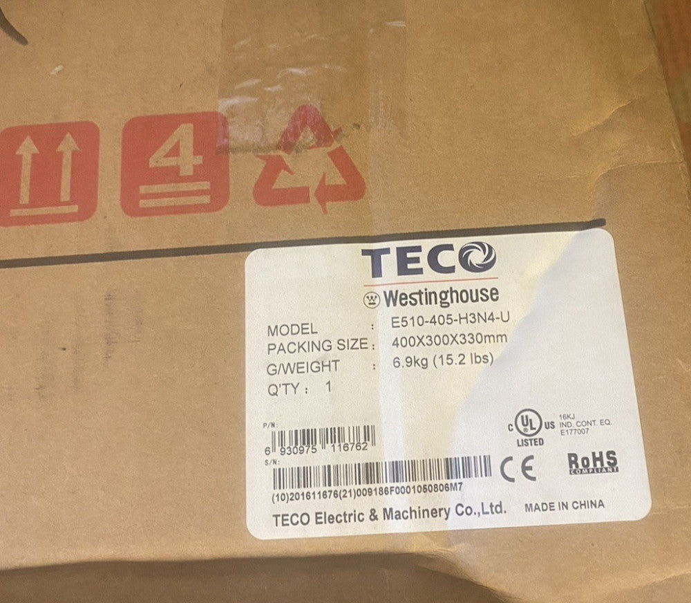 BRAND NEW E510-405-H3N4-U Teco/Westinghouse  460V 5HP E510