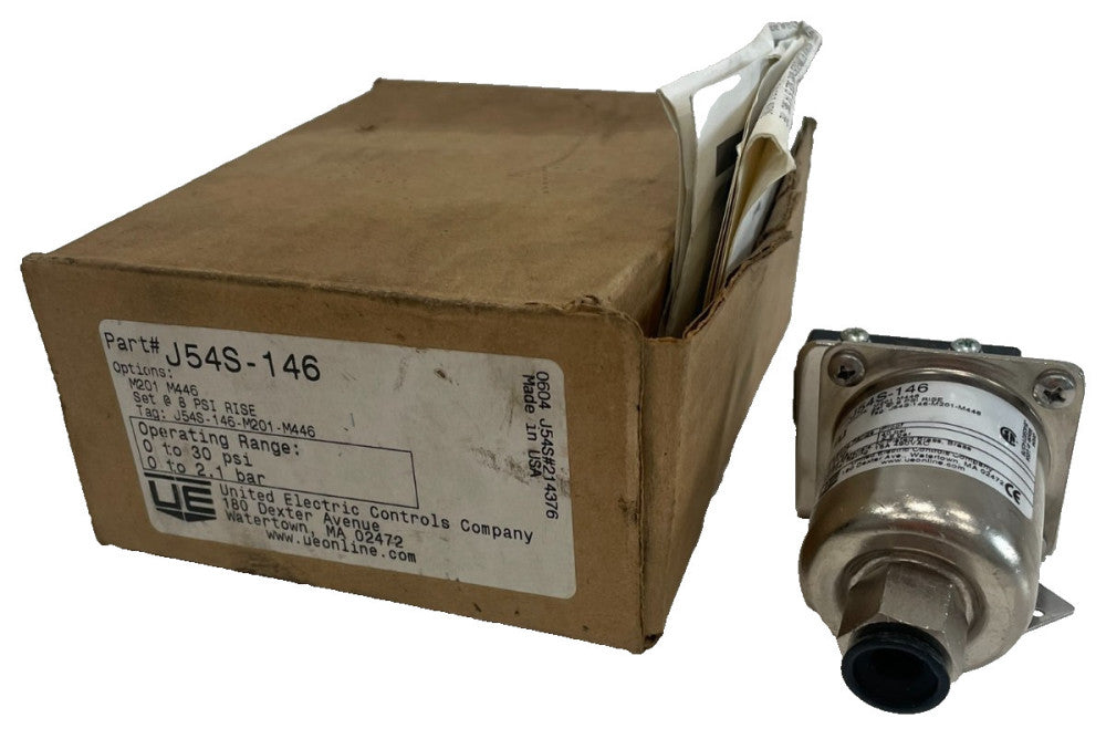 NEW UNITED ELECTRIC J54S-146 PRESSURE SWITCH J54S146