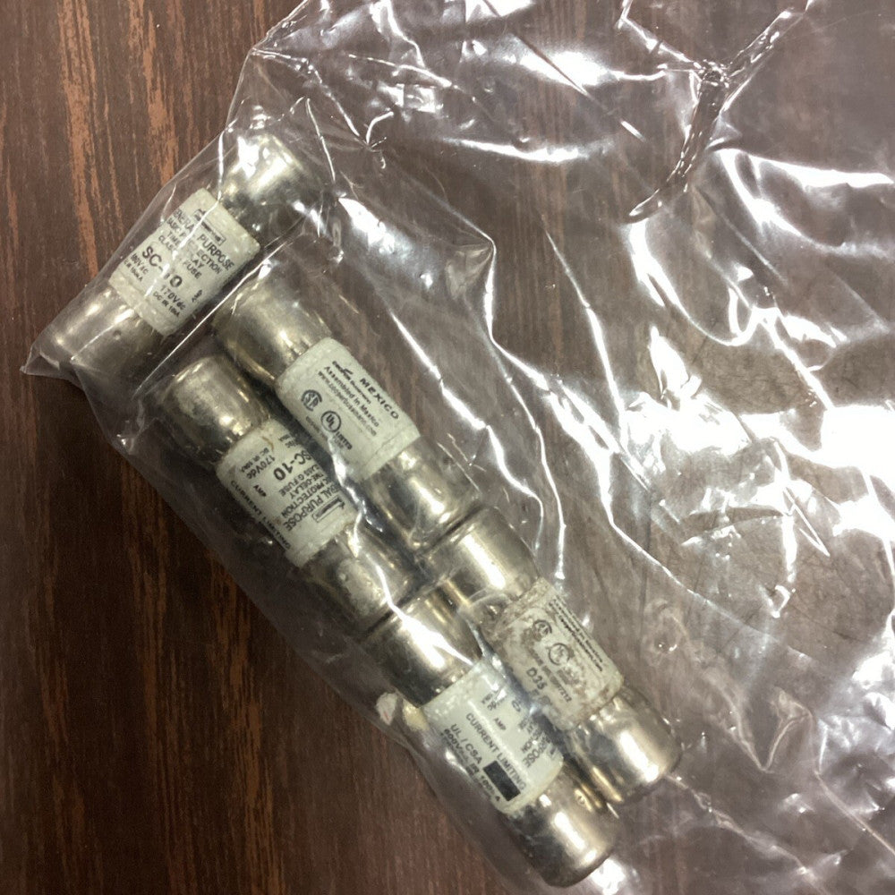 BUSSMANN SC-10 FUSE 600VAC LOT OF 5