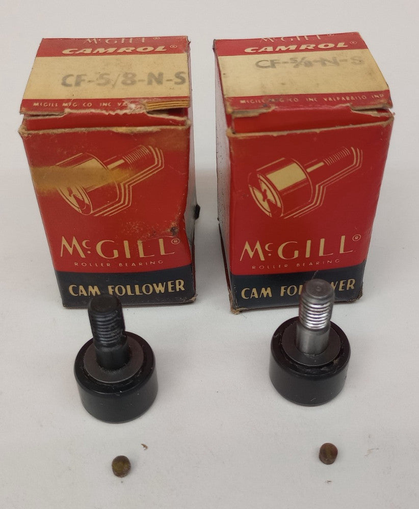 McGill CF-5/8-N-S Cam Follower 5/8" Roller OD 0.4063 in Roller Width (Pack of 2)