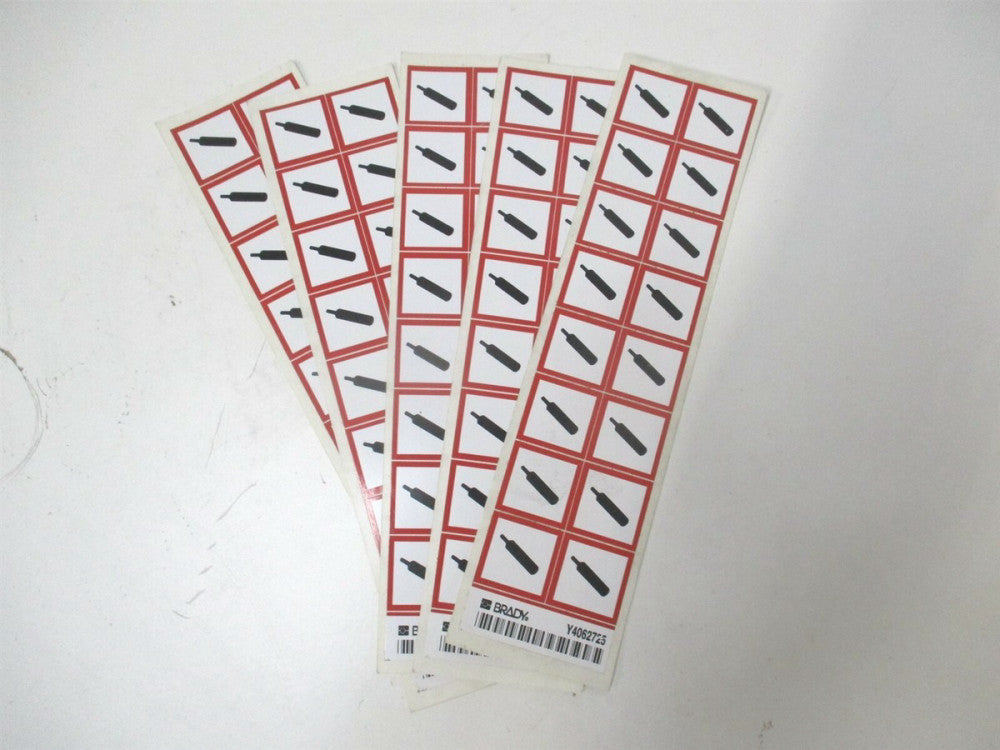 Brady (118834) 1" x 1" Vinyl GHS Gas Pressure Symbol Label 16ct. - Lot of 5
