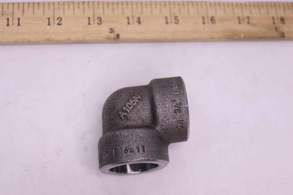 90 Degree Elbow Socket Weld Forged Carbon Steel 3/4"