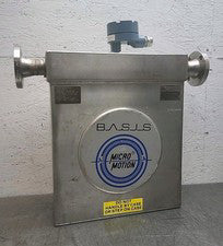 Micro Motion Basis F200SR341SU Mass Flow Sensor 275 Psi Flow Cal 393.684.29 Used