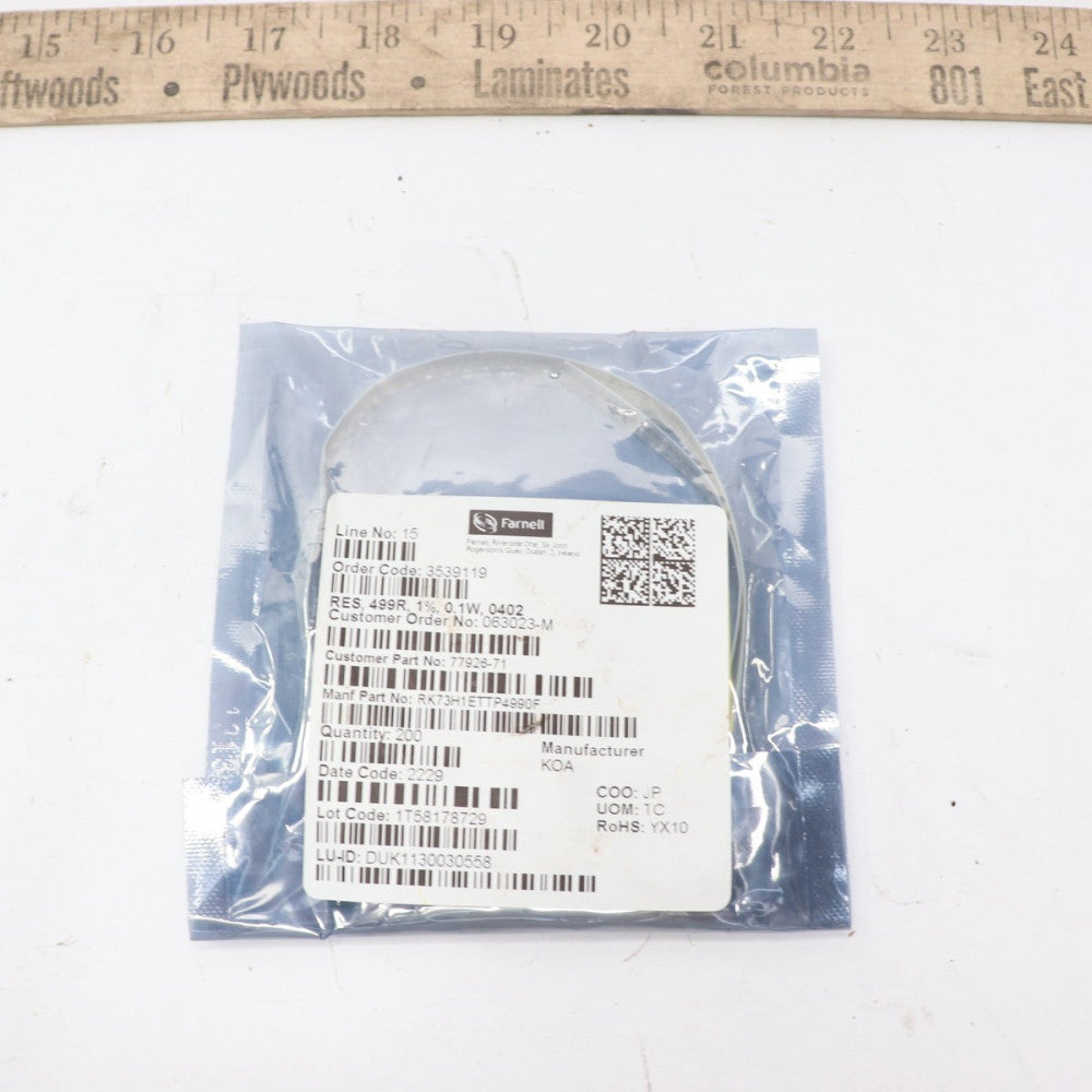 (200-Pk) Farnell Automotive Moisture Resistant Thick Film Chip Resistor 0.1W