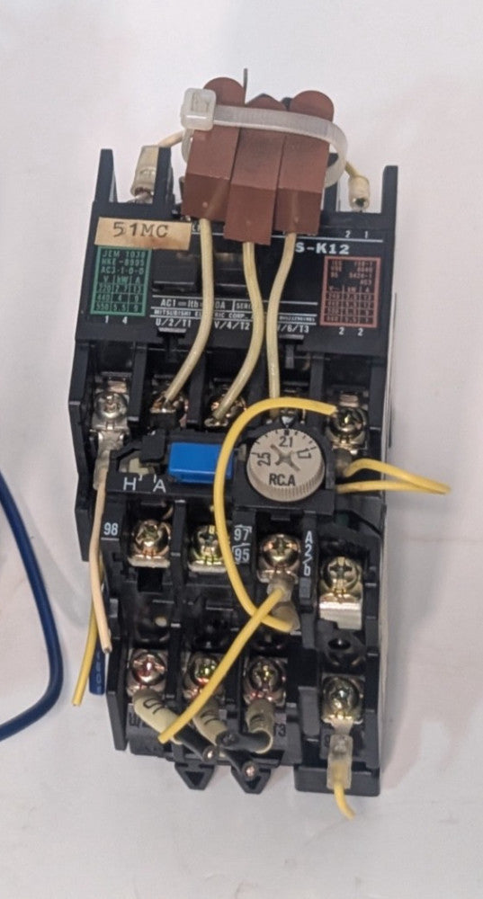 Mitsubishi S-K12 Magnetic Contactor with TH-K12AB Thermal Overload Relay