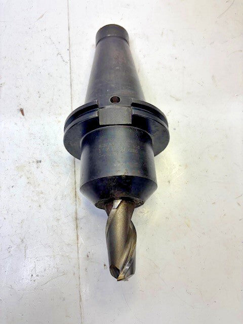 NMTB SHANK TAPER 50/BEAVER END MILL HOLDER #EMH-15 WITH DRILL BIT ATTACHMENT