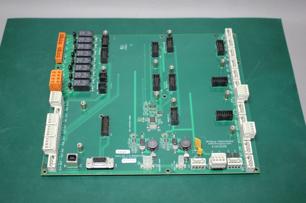 MCQUAY INTERNATIONAL CHILLER I/O BACKPLANE MODULE 61001-517-00 REV A