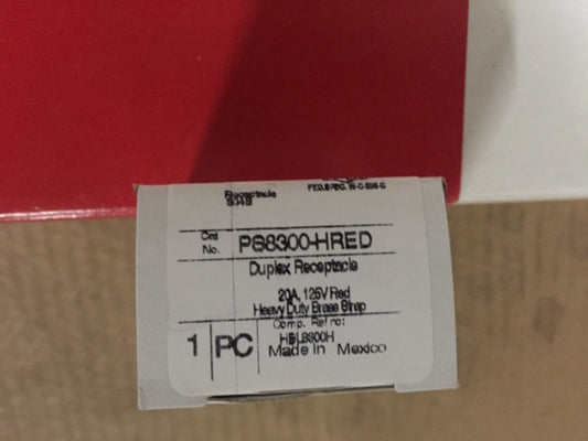(1) PASS & SEYMOUR PS8300-HRED - HOSPITAL GRADE DUPLEX RECEPTACLE 20A