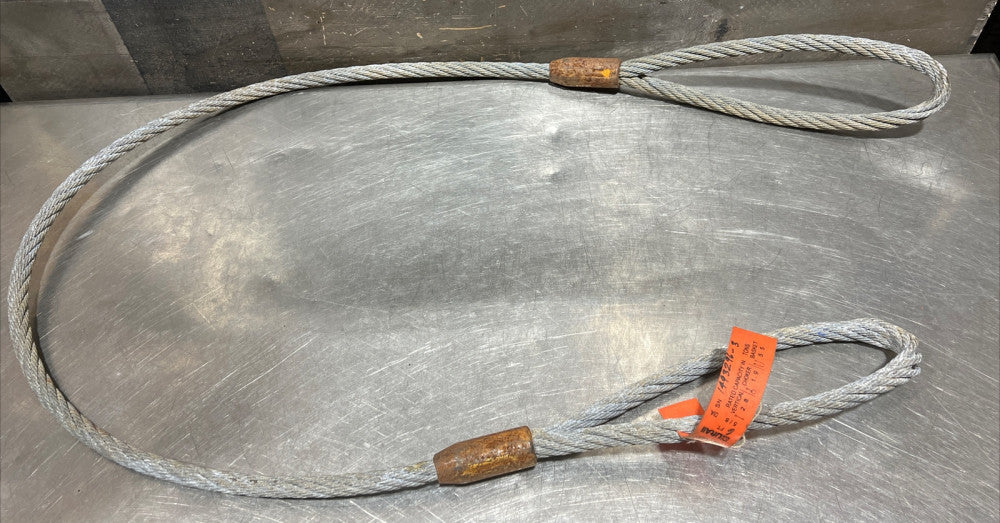 Lift-All Wire Rope Sling, Eye/Eye, 6 FT, 5/8 Diameter Nos Surplus Storage Wear