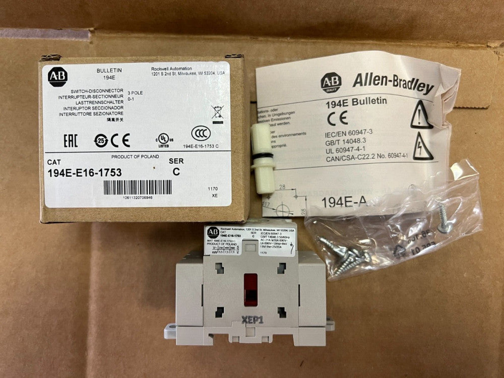 Allen Bradley, 194E-E16-1753, Switch Disconnector Bulletin, 3 Pole, MAKE OFFER!