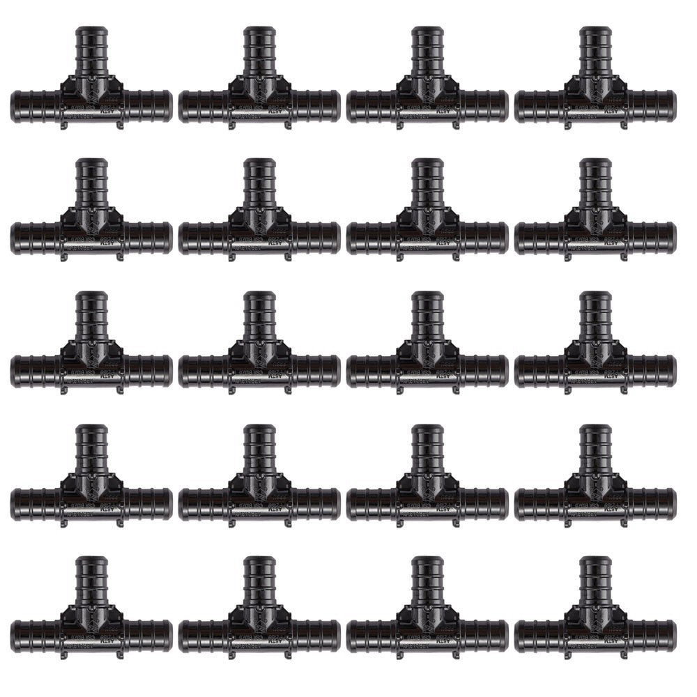 20PCS Poly PEX B  Barb Crimp Fittings 3/4"x3/4"x3/4" TEE PPSU F2159