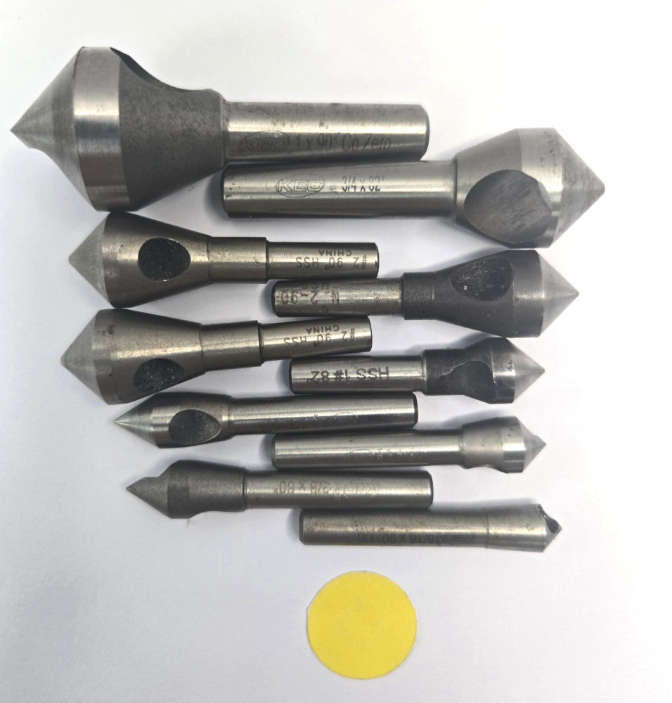 UNBRANDED COUNTERSINK ASSORTED SIZES DEBURRING TOOLS LOT OF 10