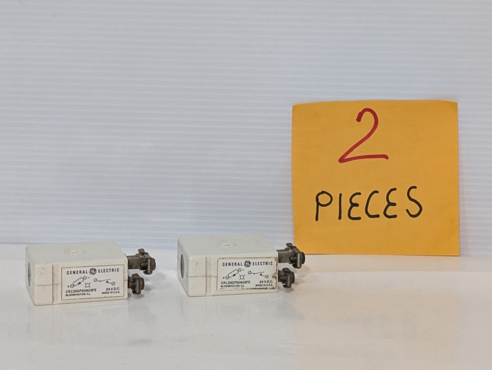 (2) General Electric GE CR120GP50A03FE Relay, 24 VDC