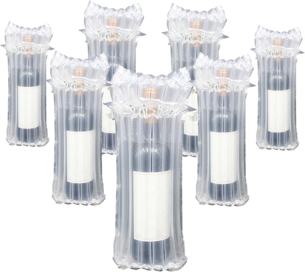STAYWILD 10 Packs Wine Bottle Travel Protector & Inflatable Bags transparent 