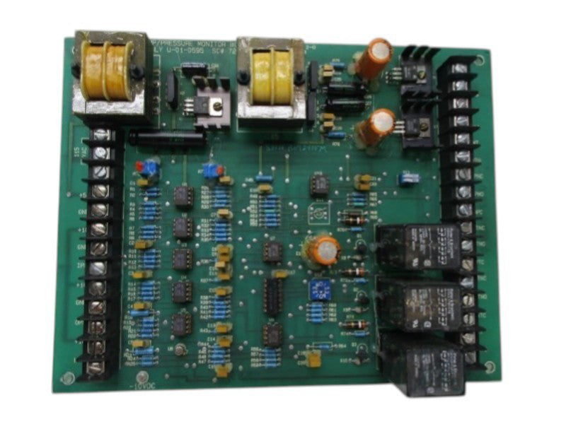 AJAX MAGNETHERMIC 72074A00 U-01-0595 TEMP/PRESSURE MONITOR BOARD  UNMP