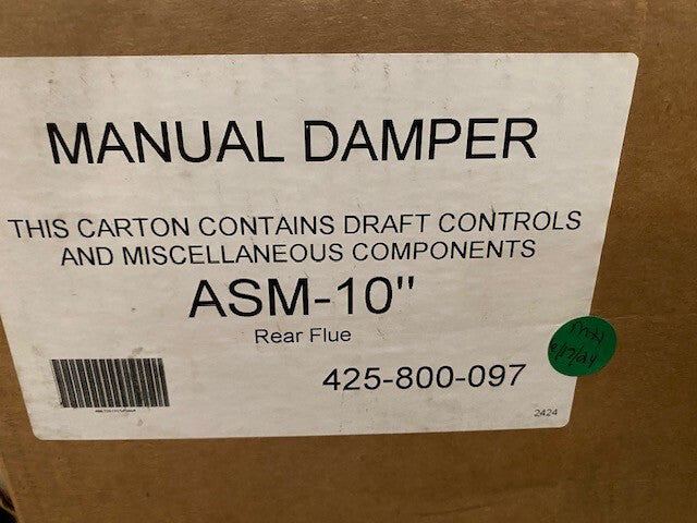 Weil-McLain 425-800-097 - 80 S1 Rear Flue 10" Damper