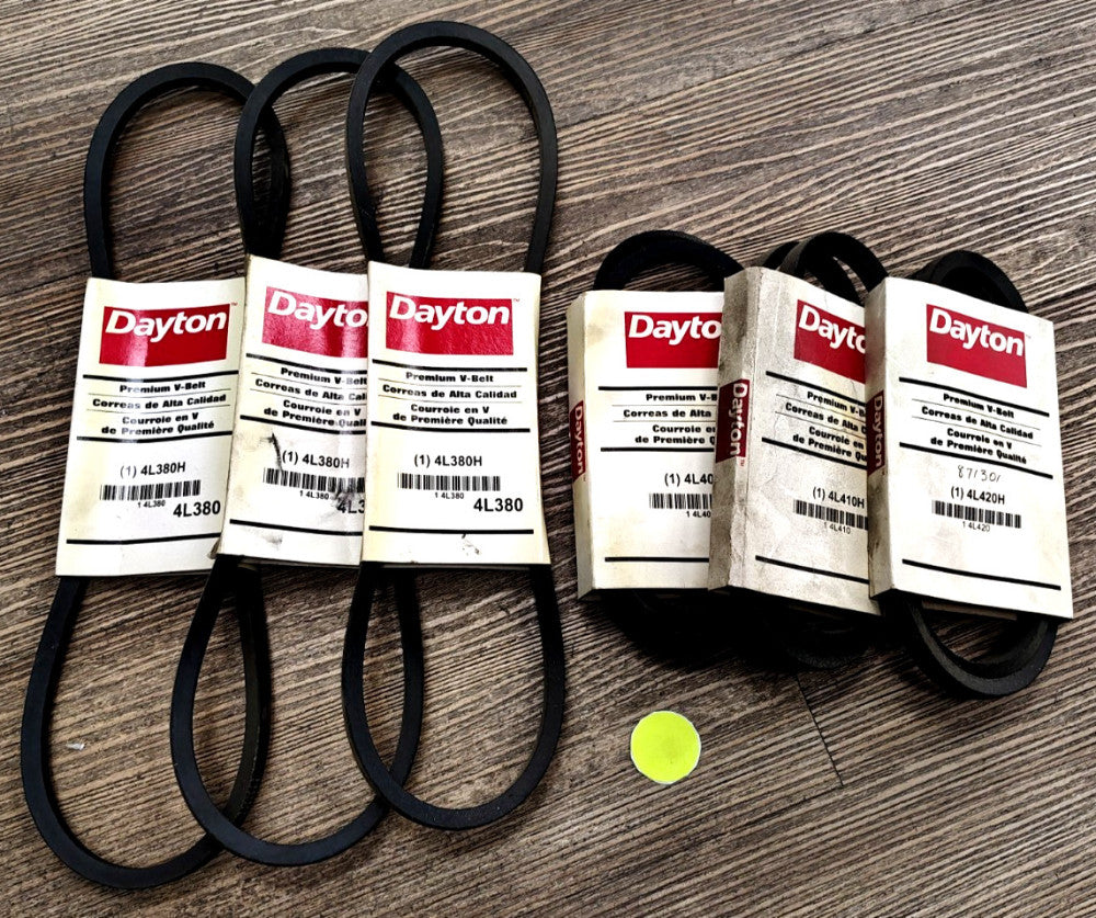 ASSORTED LOT DAYTON PREMIUM V-BELT (3) 4L400H, (3) 4L380H **LOT OF 6**