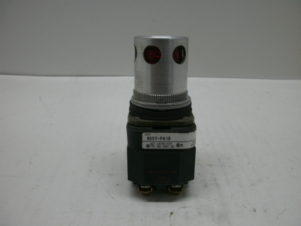 ALLEN BRADLEY 800T-PA16R SER T PUSH BUTTON ILLUM RED 30MM MOM W/FINGER GUARD