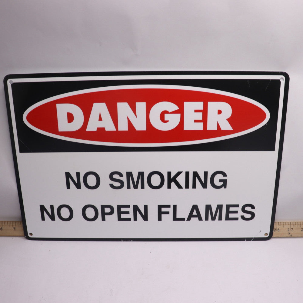 Danger No Smoking No Open Flames Metal Sign 18" x 12" MS-KT-NS 