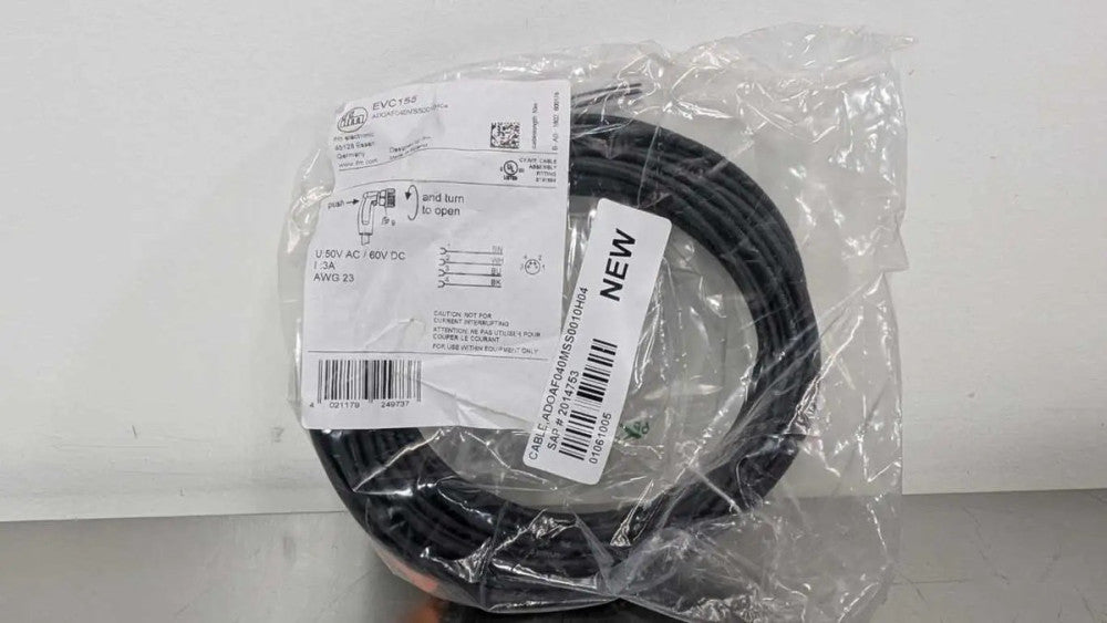 IFM Efector EVC155 Cordset ADOAF040MSS0010H04 10m M8 Black 4 Pin Female 4 Wire 2