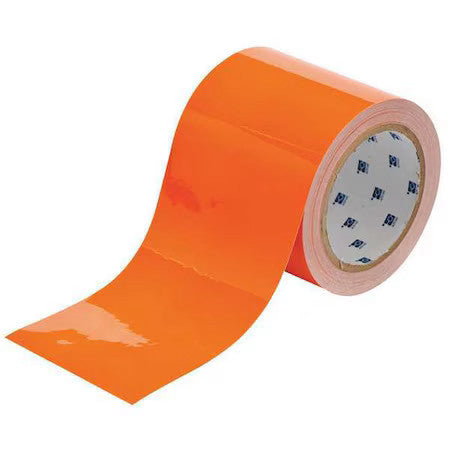 Brady 104346 Floor Marking Tape, Polyester, No Legend, Orange, 3 In W., 8 Mil