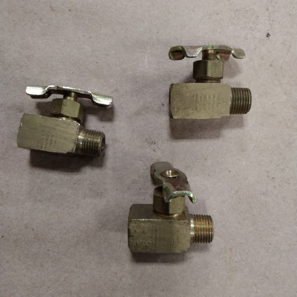 Brass Needle Valve 1/4" Lot Of 3 D21